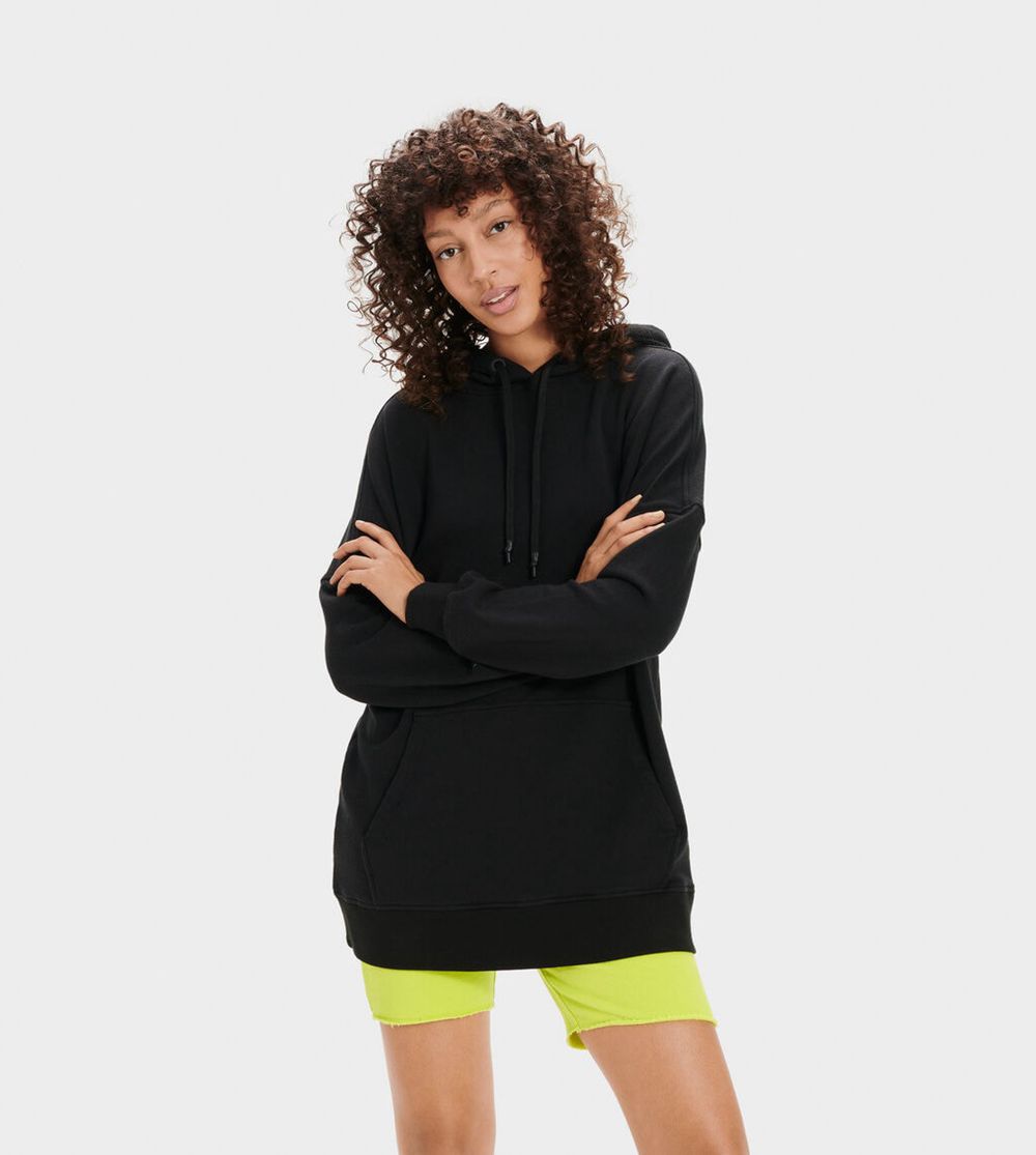 Ugg Hoodie Womens - Ugg Simone Boyfriend Black - 753TYQLBR